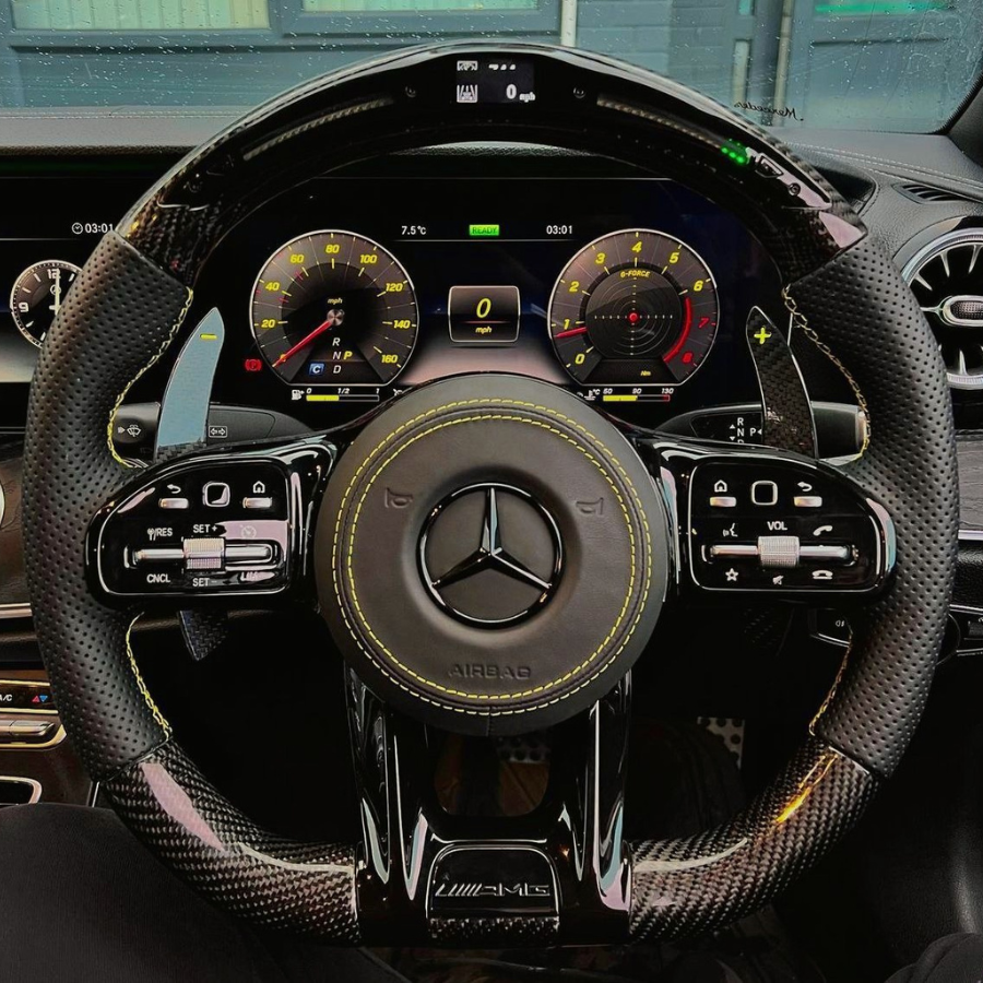 Mercedes AMG Style Carbon Steering Wheel – Performance Wheelz